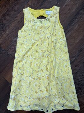 The Children's Place Bright Yellow Lace Shift Dress
